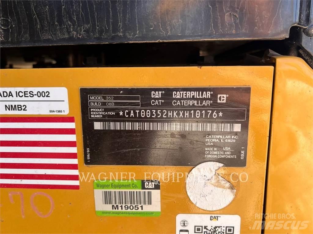 CAT 352 Vikšriniai ekskavatoriai
