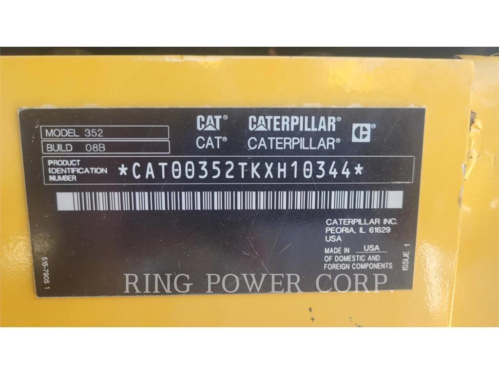 CAT 352-08 Vikšriniai ekskavatoriai