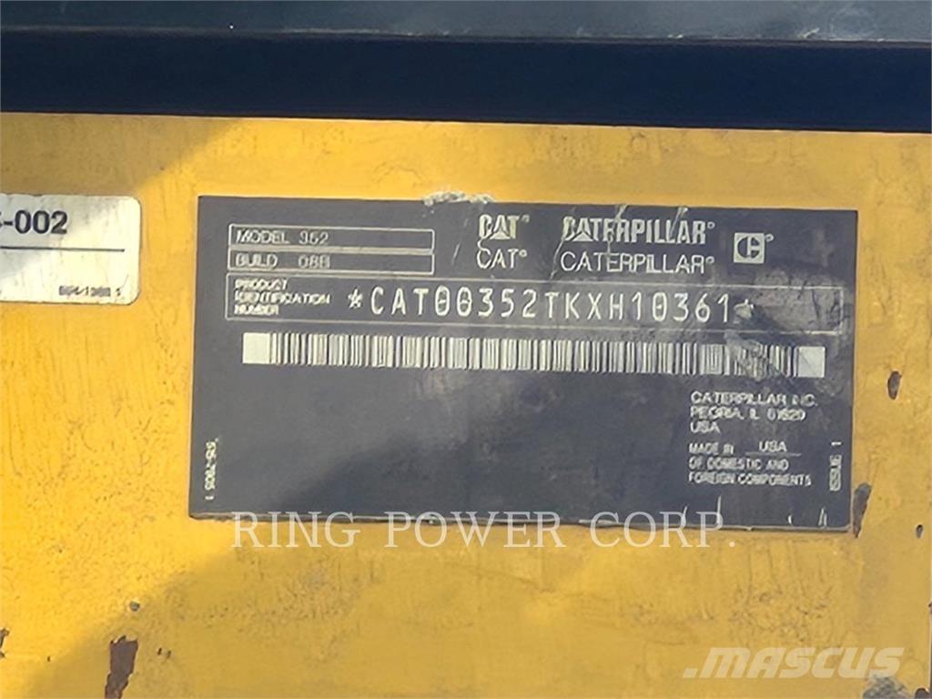 CAT 352-08 Vikšriniai ekskavatoriai