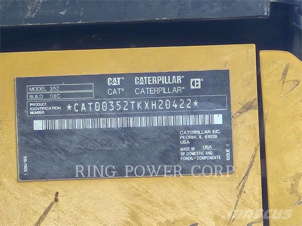 CAT 352-08 Vikšriniai ekskavatoriai