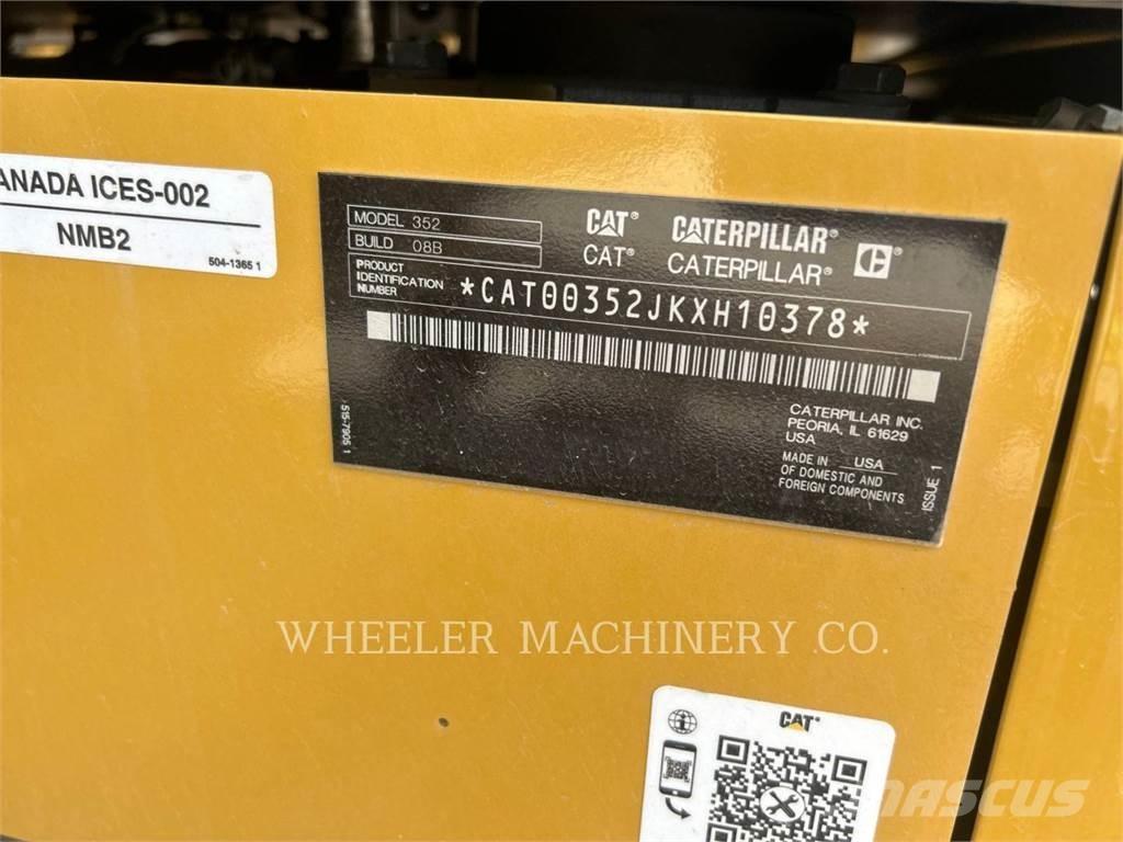 CAT 352 CF Vikšriniai ekskavatoriai