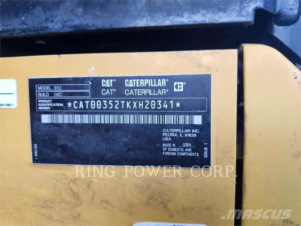 CAT 352EW Vikšriniai ekskavatoriai