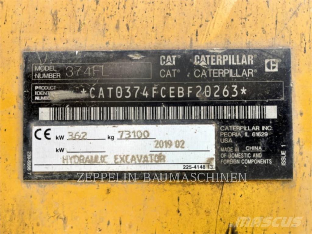 CAT 374FL Vikšriniai ekskavatoriai