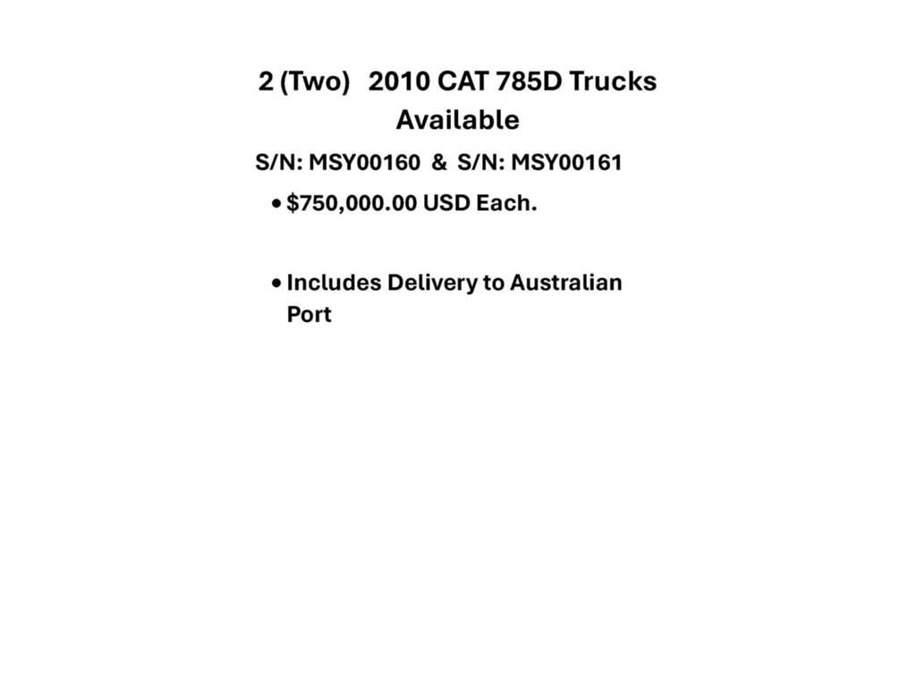 CAT 785D Karjeriniai savivarčiai