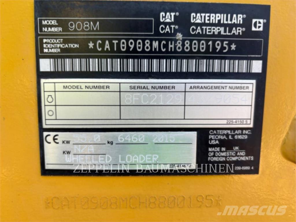 CAT 908M Naudoti ratiniai krautuvai