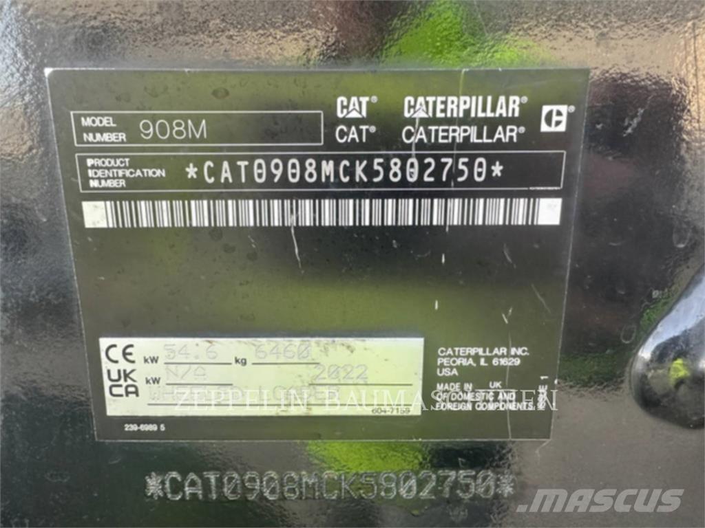 CAT 908M Naudoti ratiniai krautuvai