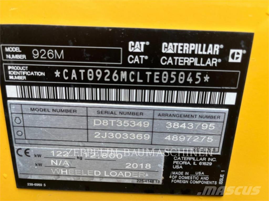 CAT 926M Naudoti ratiniai krautuvai