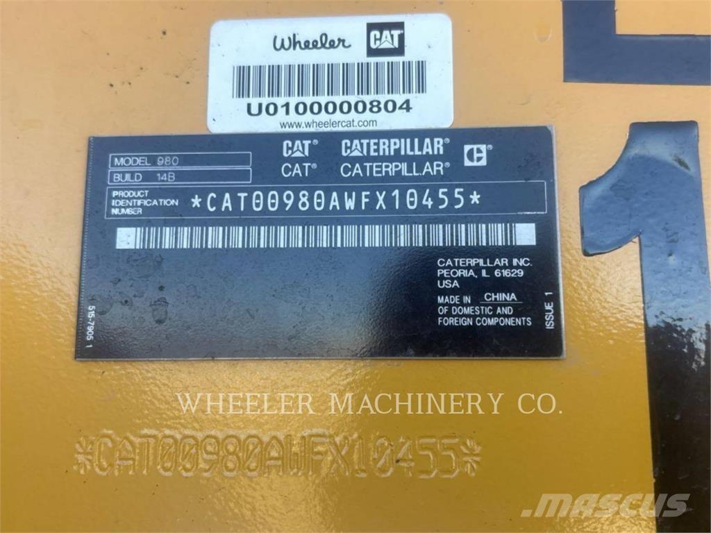 CAT 980 Naudoti ratiniai krautuvai