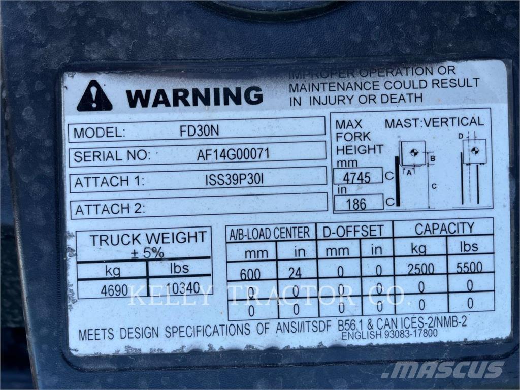 CAT FD30N Šakiniai krautuvai - Kita