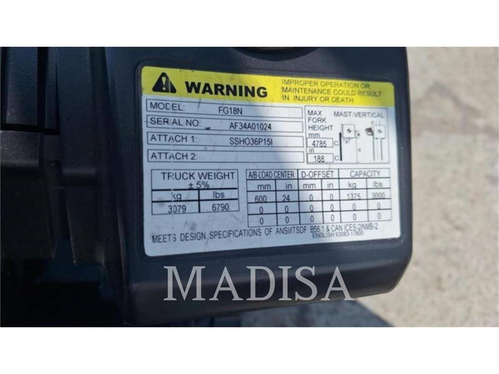CAT FG18N Šakiniai krautuvai - Kita