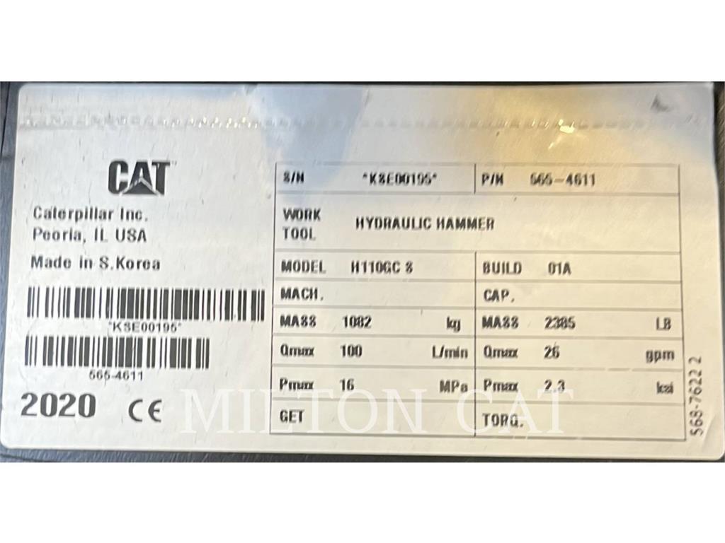 CAT H110GC S HAMMER Hidrauliniai kūjai / Trupintuvai