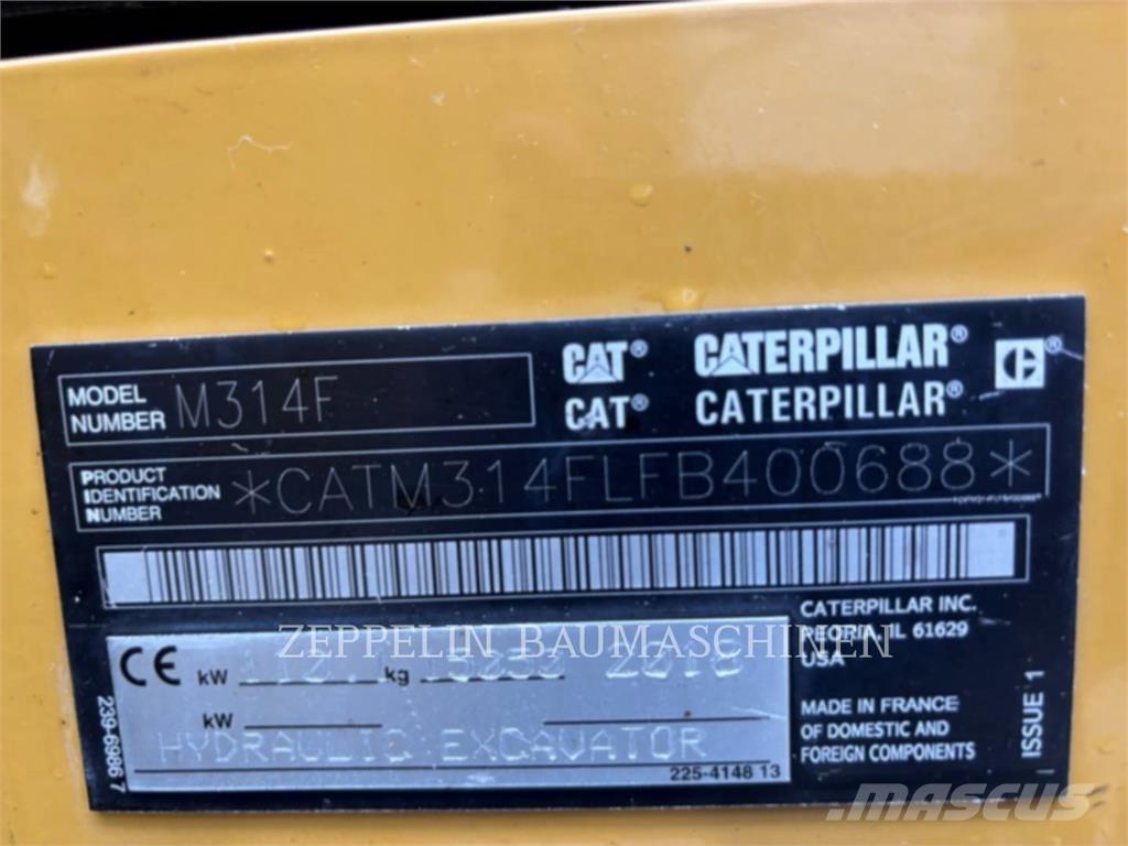 CAT M314F Ratiniai ekskavatoriai