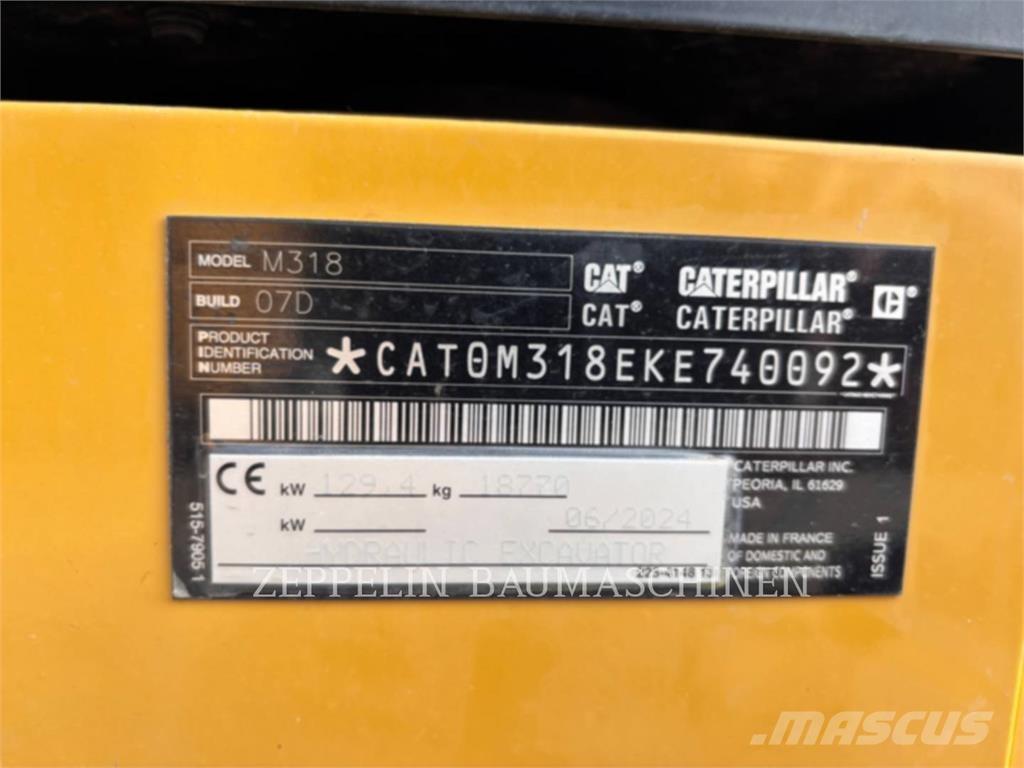 CAT M318-07A Ratiniai ekskavatoriai