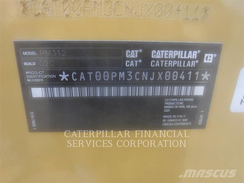 CAT PM312-02 Asfalto šalto frezavimo technika