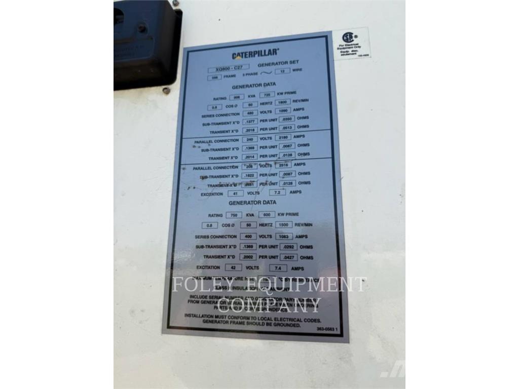 CAT XQ800 Kiti generatoriai