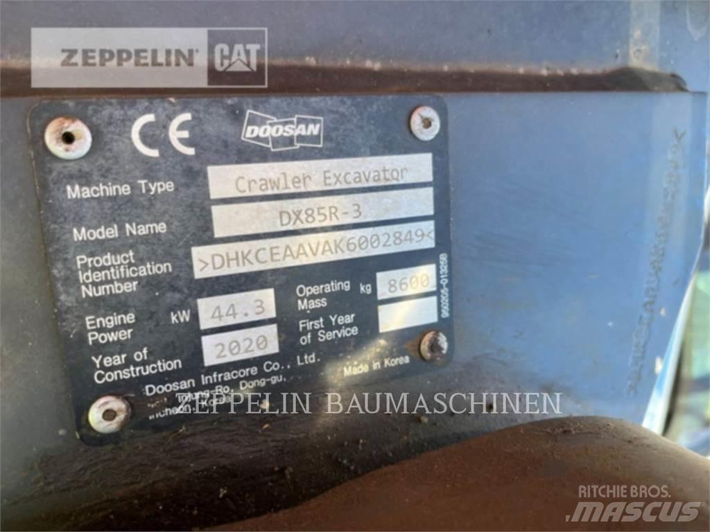 Doosan DX85R-3 Vikšriniai ekskavatoriai