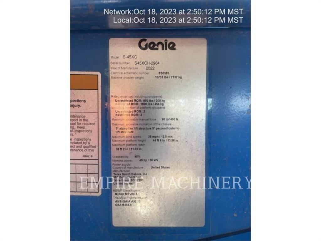 Genie S45 XC Alkūniniai keltuvai
