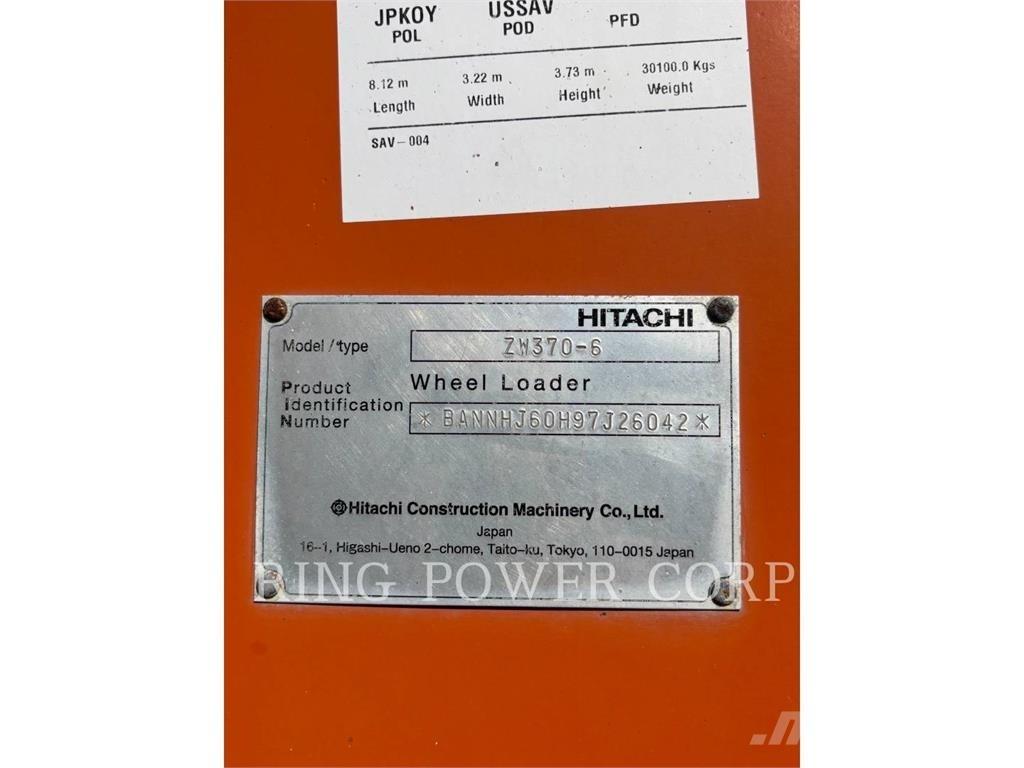 Hitachi ZW3706-6 Naudoti ratiniai krautuvai