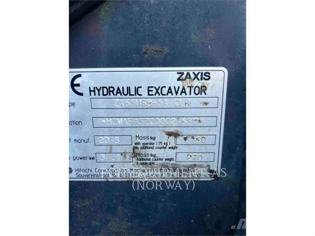 Hitachi ZX65 Vikšriniai ekskavatoriai