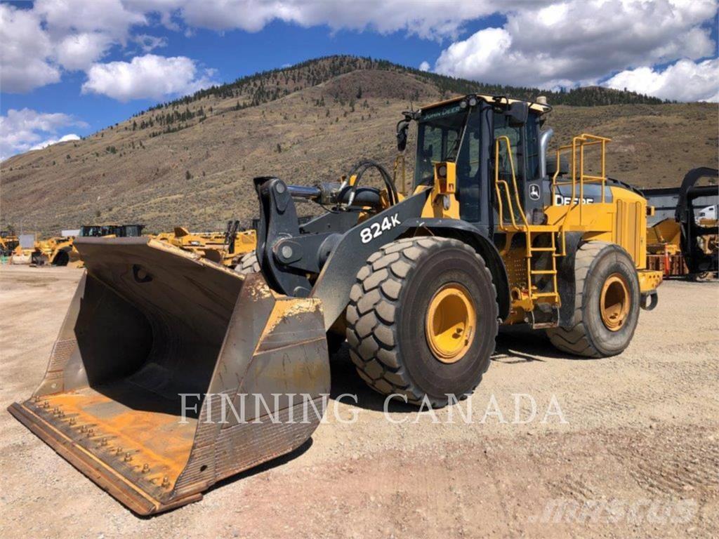 John Deere 824K Naudoti ratiniai krautuvai