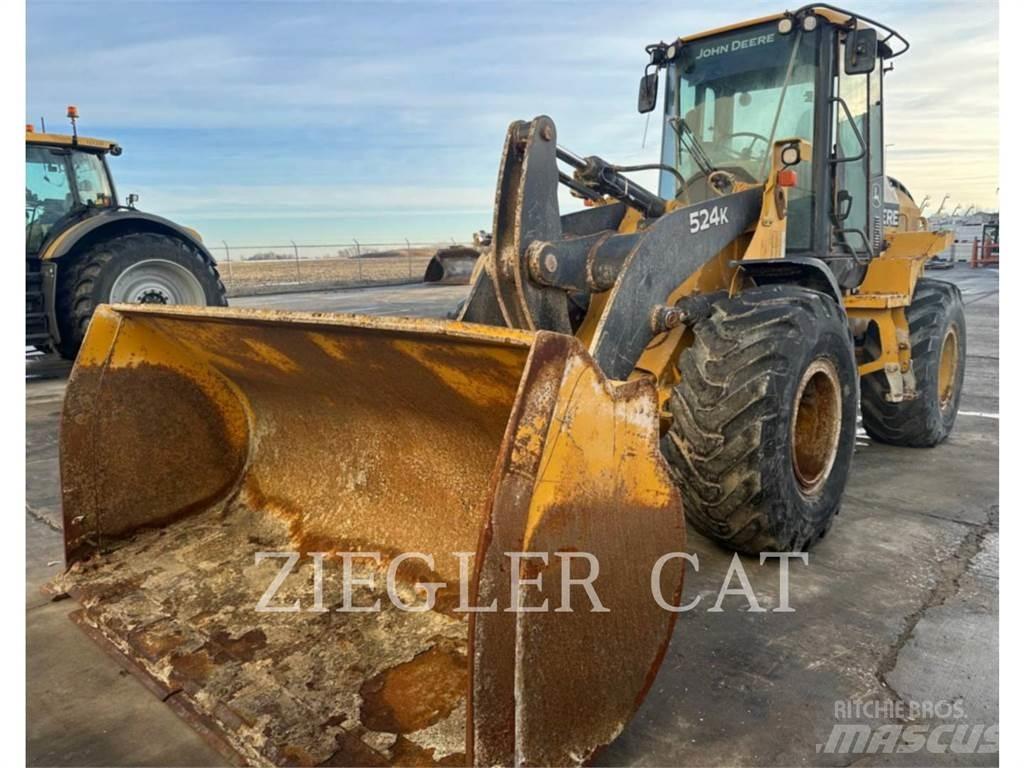 John Deere & CO. 524K Naudoti ratiniai krautuvai