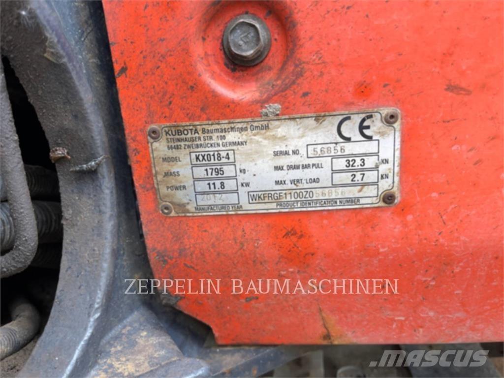 Kubota KX018-4 Vikšriniai ekskavatoriai