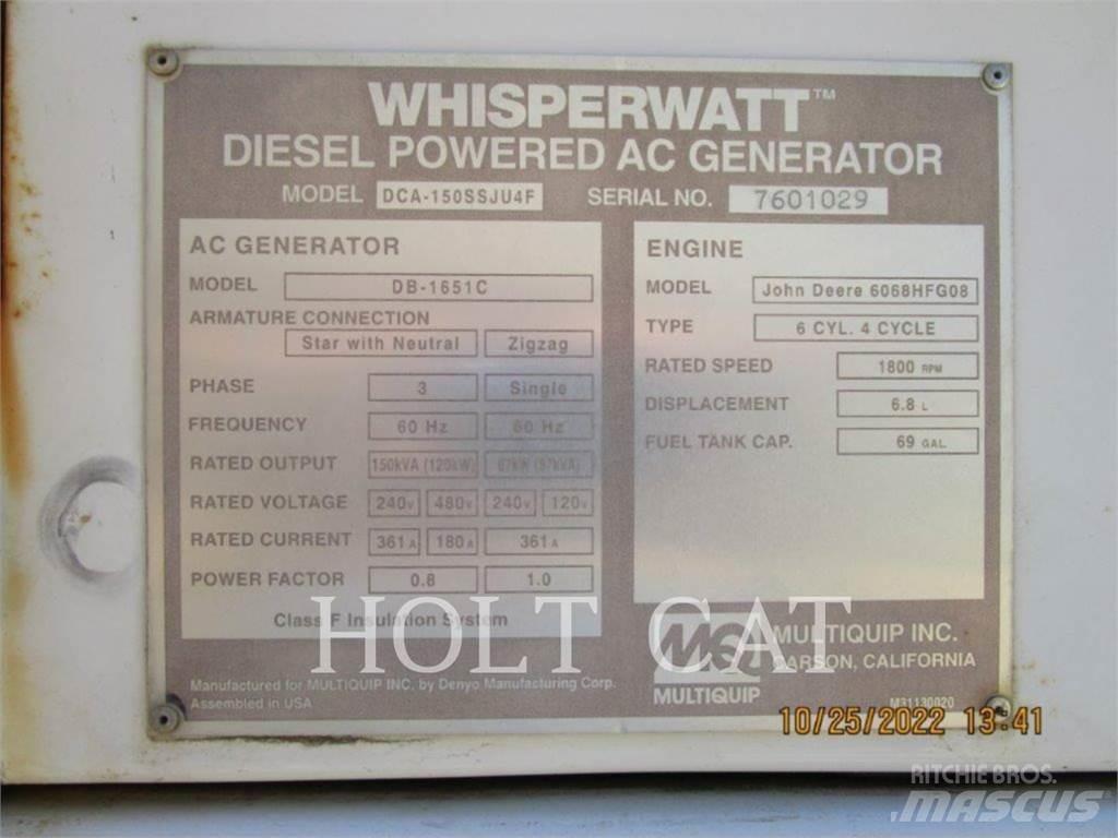 MultiQuip DCA150SSJU4F Kiti generatoriai