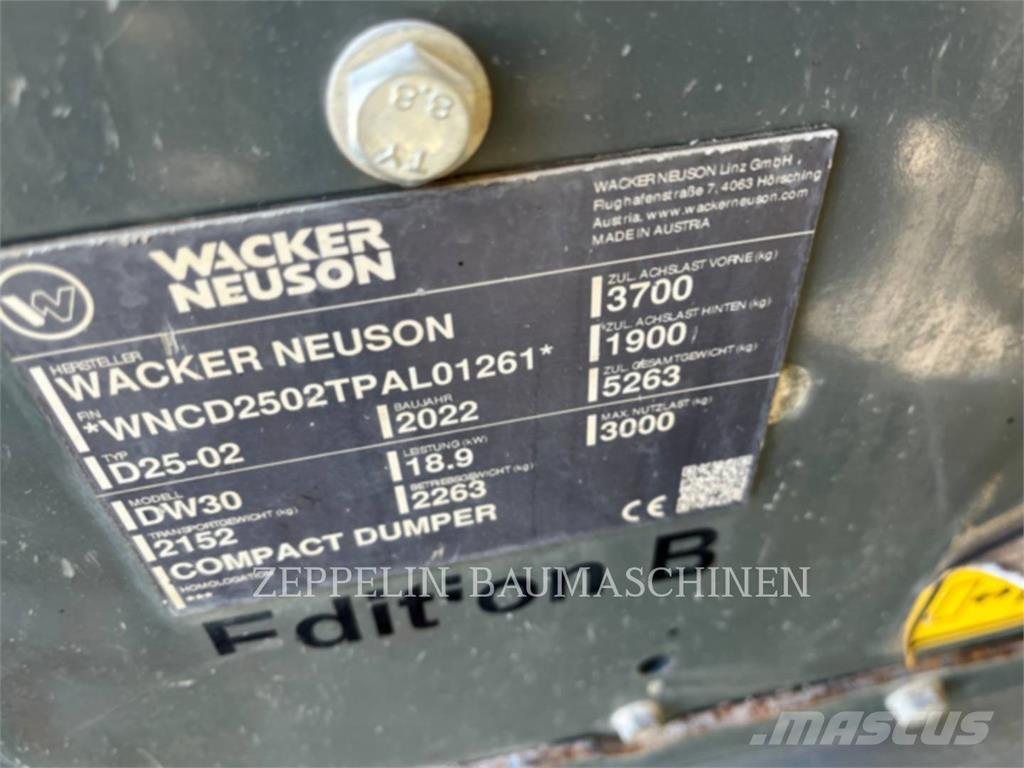 Wacker DW30 Karjeriniai savivarčiai
