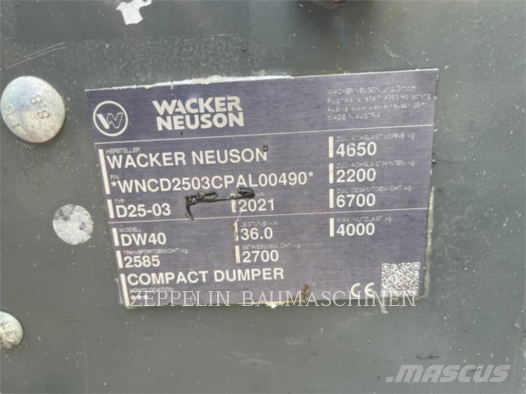Wacker DW40 Karjeriniai savivarčiai