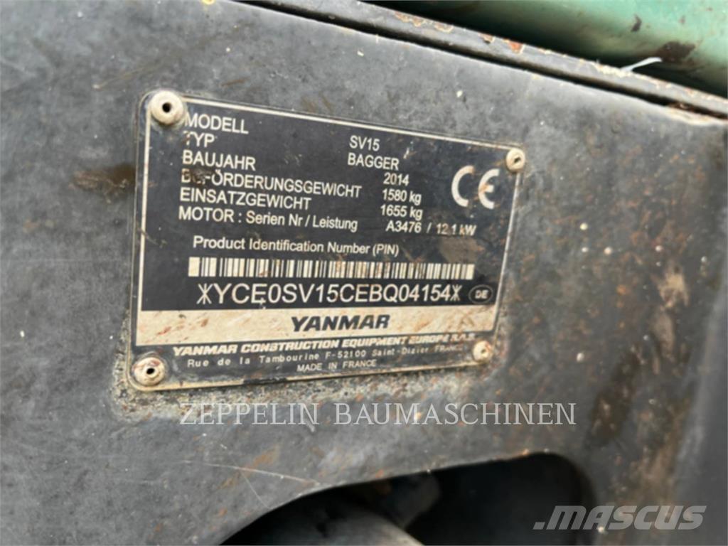 Yanmar SV15 Vikšriniai ekskavatoriai