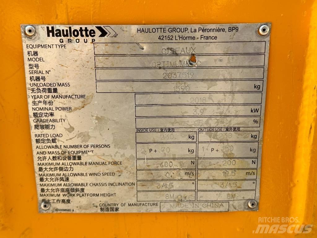 Haulotte OPTIMUM 8 Žirkliniai keltuvai