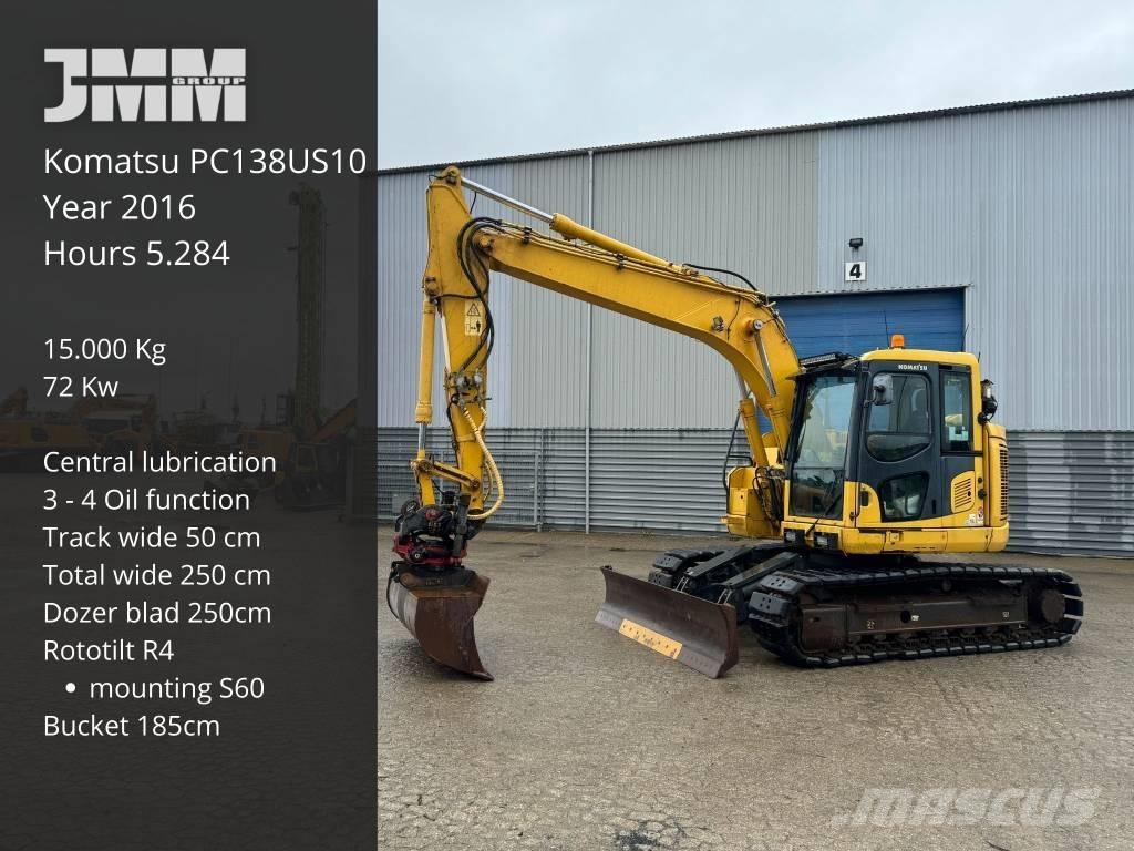 Komatsu PC 138 US-10 Vikšriniai ekskavatoriai