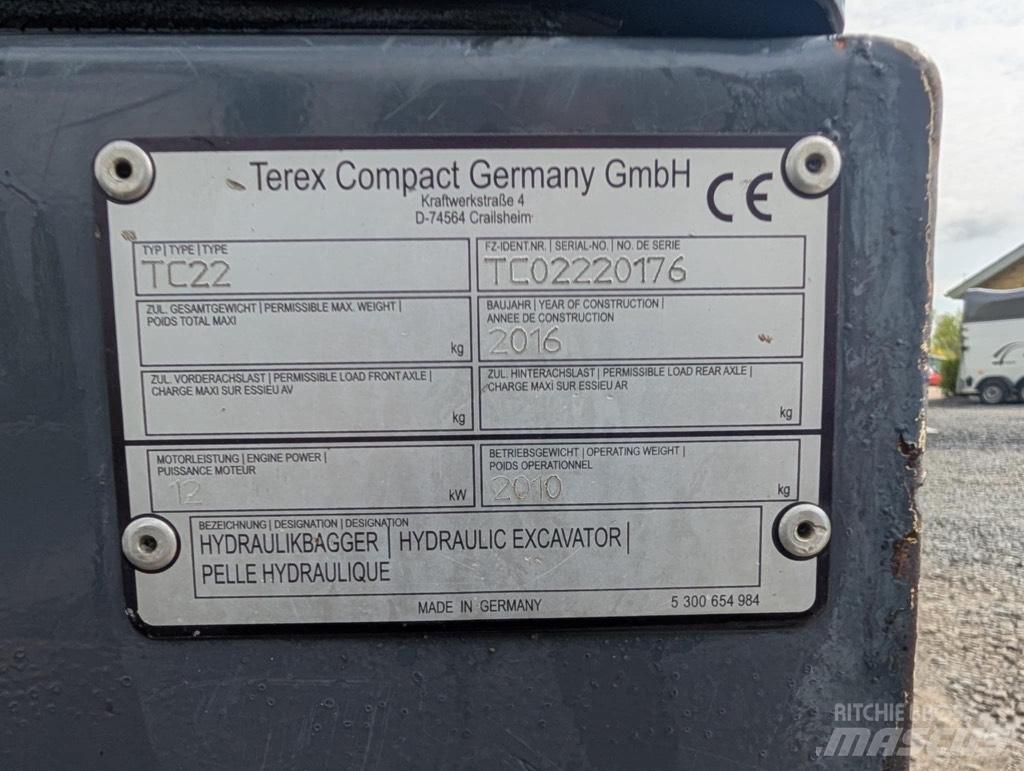 Terex TC 22-2 Vikšriniai ekskavatoriai