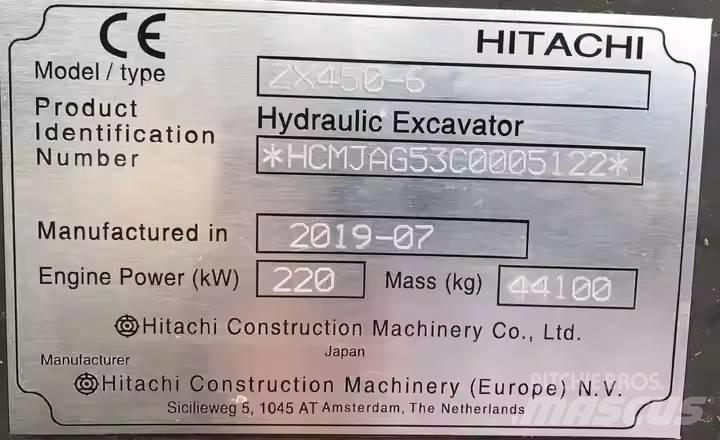 Hitachi ZX450H Vikšriniai ekskavatoriai