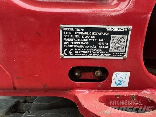 Takeuchi TB 370 Vidutinės galios ekskavatoriai 7-12 t