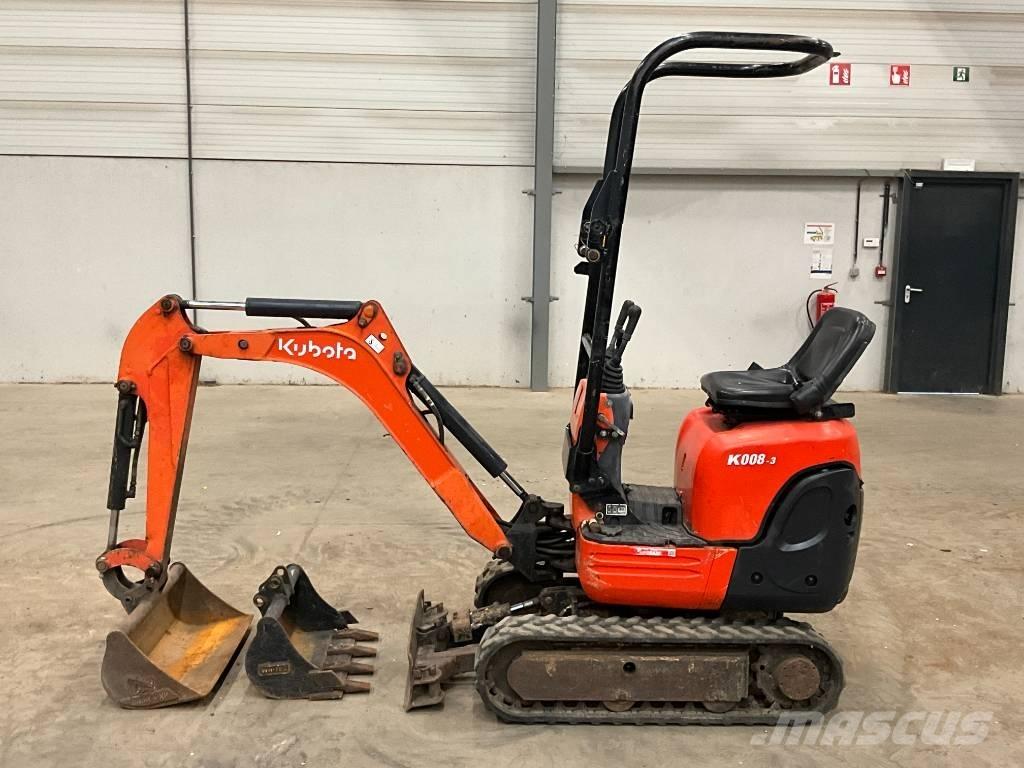 Kubota K 008-3 Mini ekskavatoriai < 7 t
