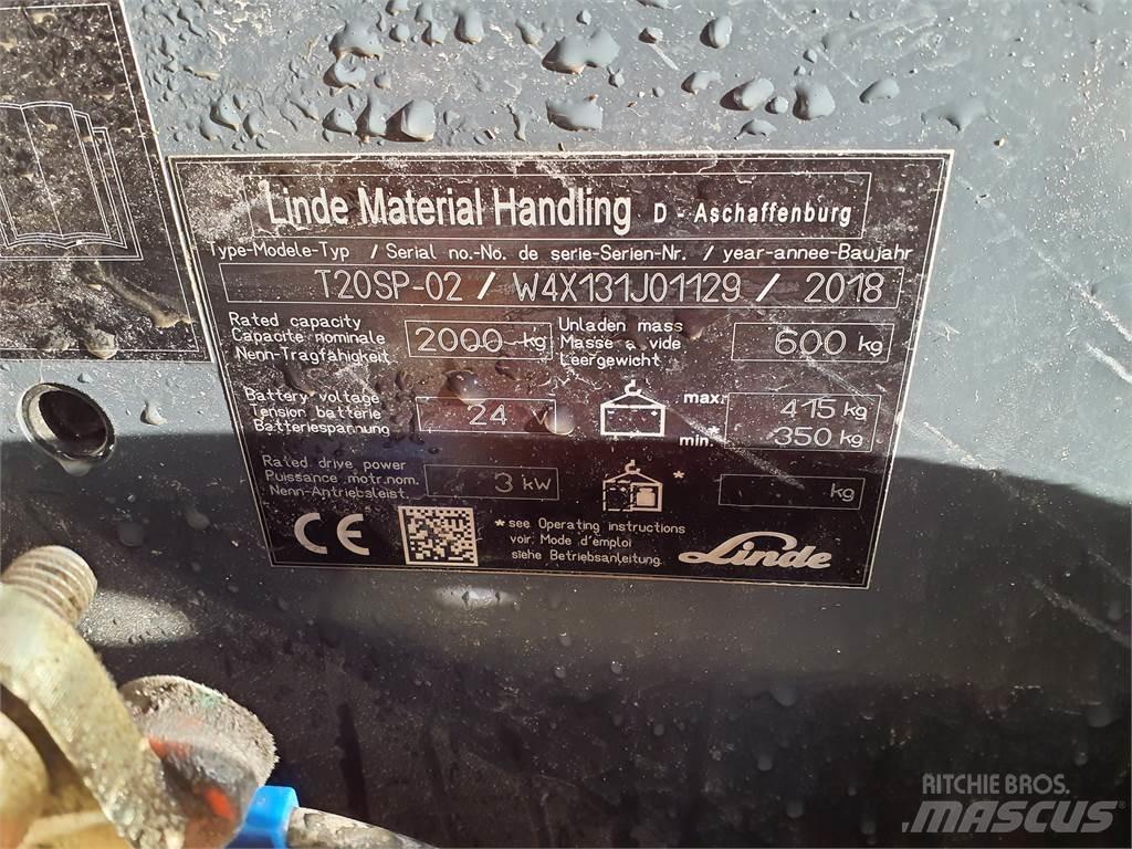 Linde T20SP kurz Mažų aukščių keltuvai