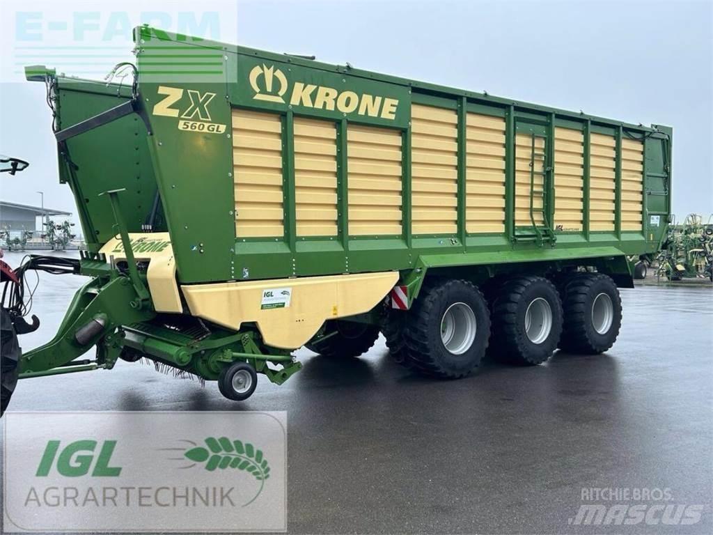 Krone zx 560 gl Grūdų vežimėliai