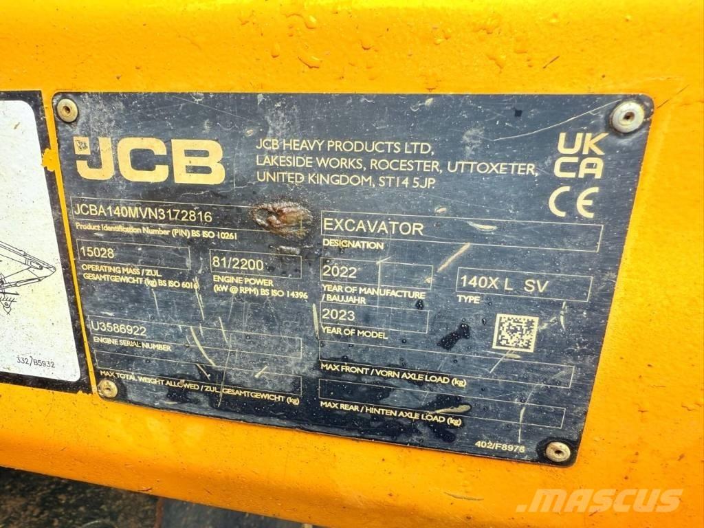 JCB 140 X Vikšriniai ekskavatoriai