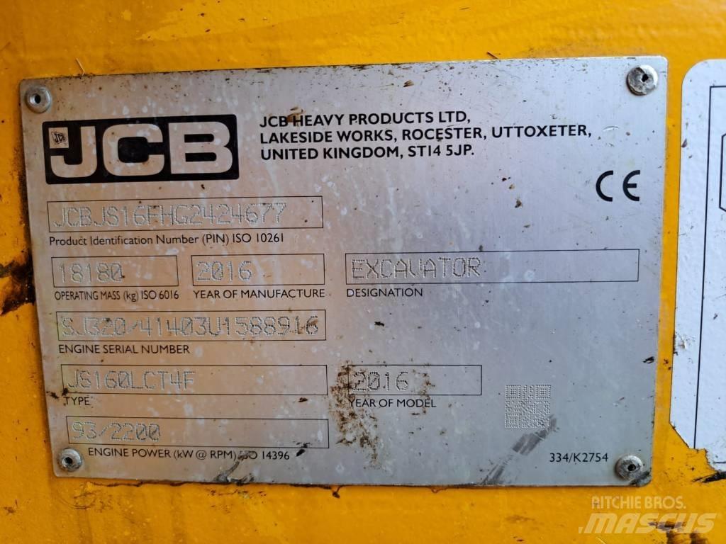 JCB JS 160 LC Vikšriniai ekskavatoriai