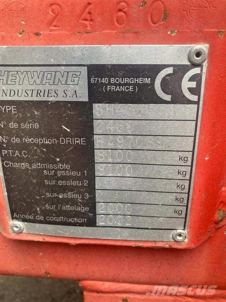 Heywang SH 43/55 S Mėšlo barstytuvai