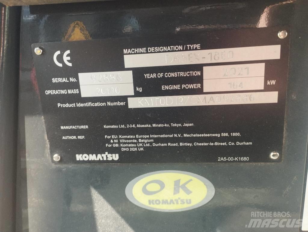 Komatsu D 65 EX-18 Vikšriniai buldozeriai