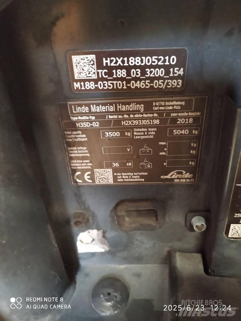 Linde H 35 D Dyzeliniai krautuvai
