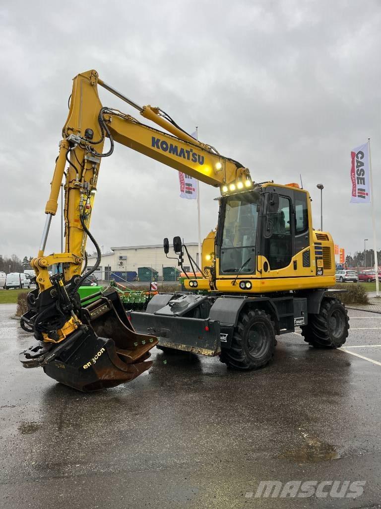 Komatsu PW148-10 Ratiniai ekskavatoriai