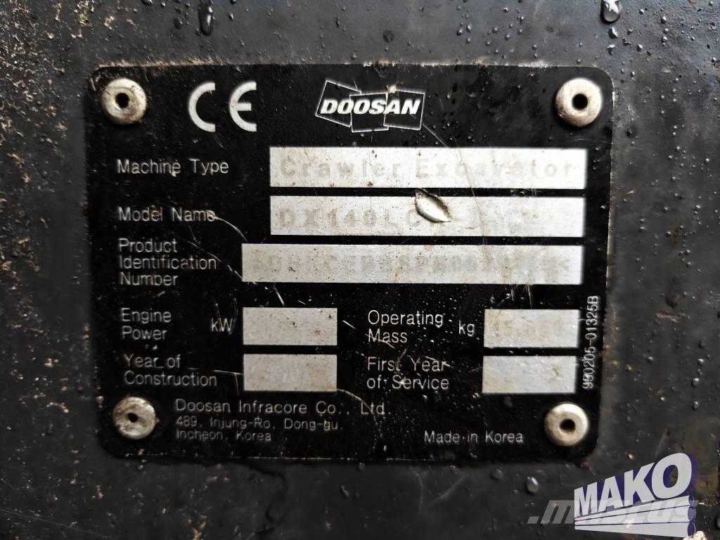 Doosan DX 140 LCR Vikšriniai ekskavatoriai