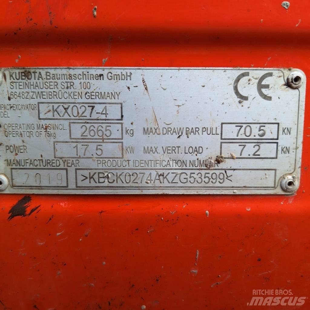 Kubota KX 027-4 Mini ekskavatoriai < 7 t