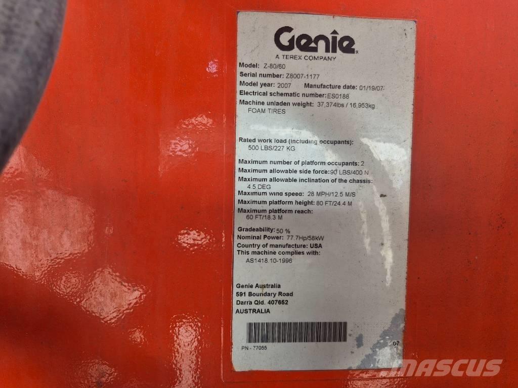 Genie Z 80/60 Alkūniniai keltuvai