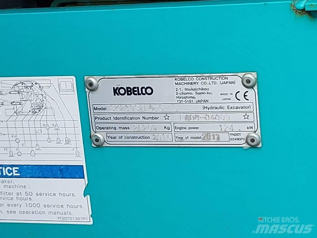 Kobelco SK230SRLC-5 Vikšriniai ekskavatoriai