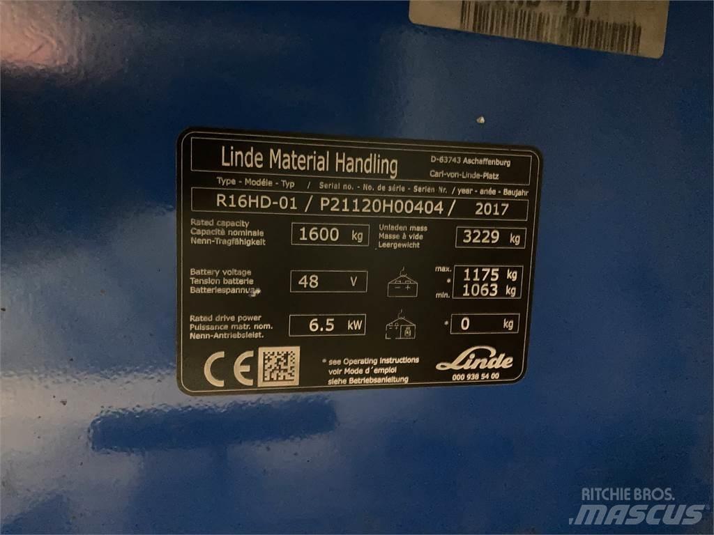 Linde R16HD Šakiniai krautuvai su prailgintu keltuvu