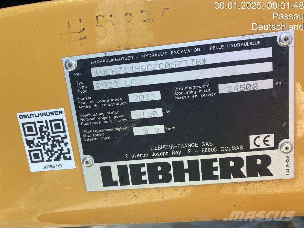 Liebherr R922 Vikšriniai ekskavatoriai